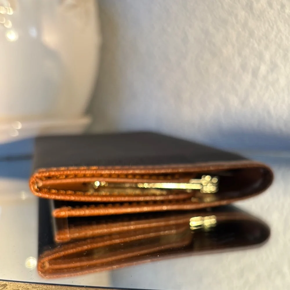 Pola Elegant Black and Brown Wallet